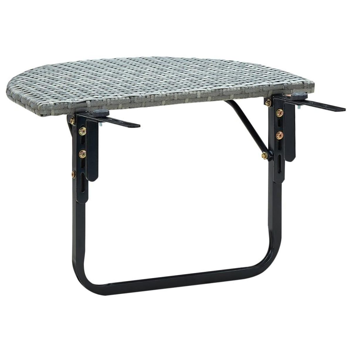 VIDAXL Table de balcon Gris 60x60x40 cm Resine tressee