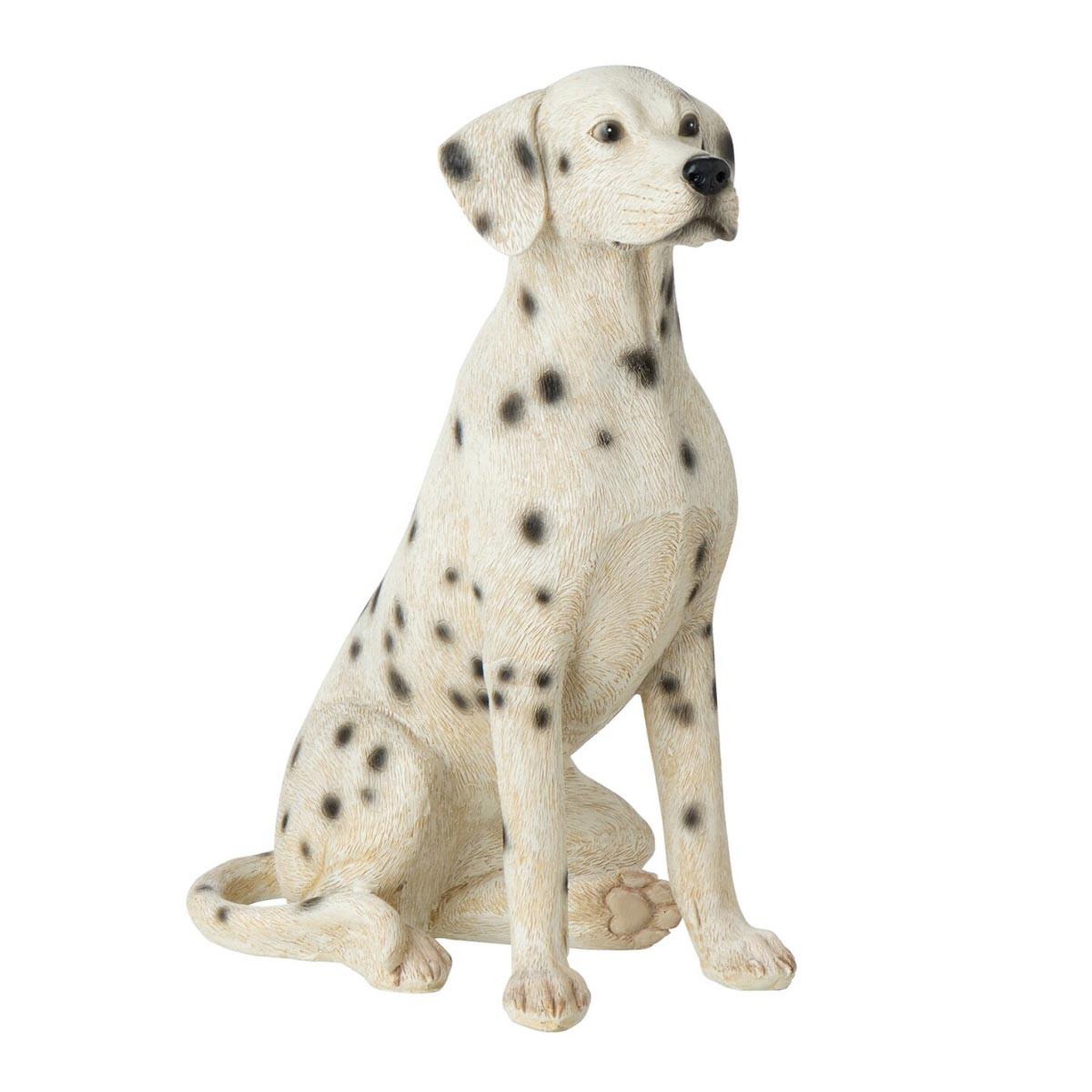 J-LINE Statuette déco dalmatien assis  bruna  35cm blanc