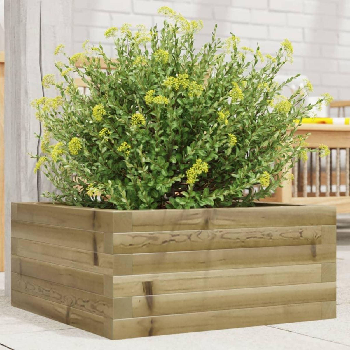 VIDAXL Jardiniere 50x50x23 cm bois de pin impregne