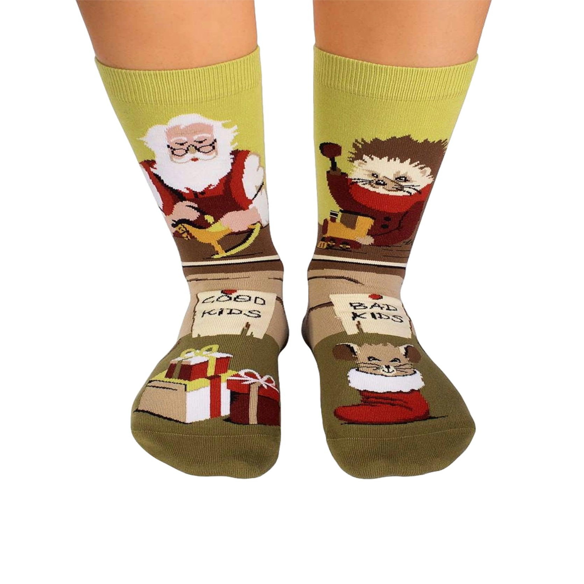 PIRIN HILL Chaussettes arty l'atelier du père-noël. Coloris disponibles : Multicolore