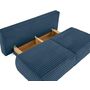 Voir la diapositive 3 : BEST MOBILIER Marvin - canapé 3 places convertible et coffre en fausse fourrure côtelée avec 2 coussins boule inclus
