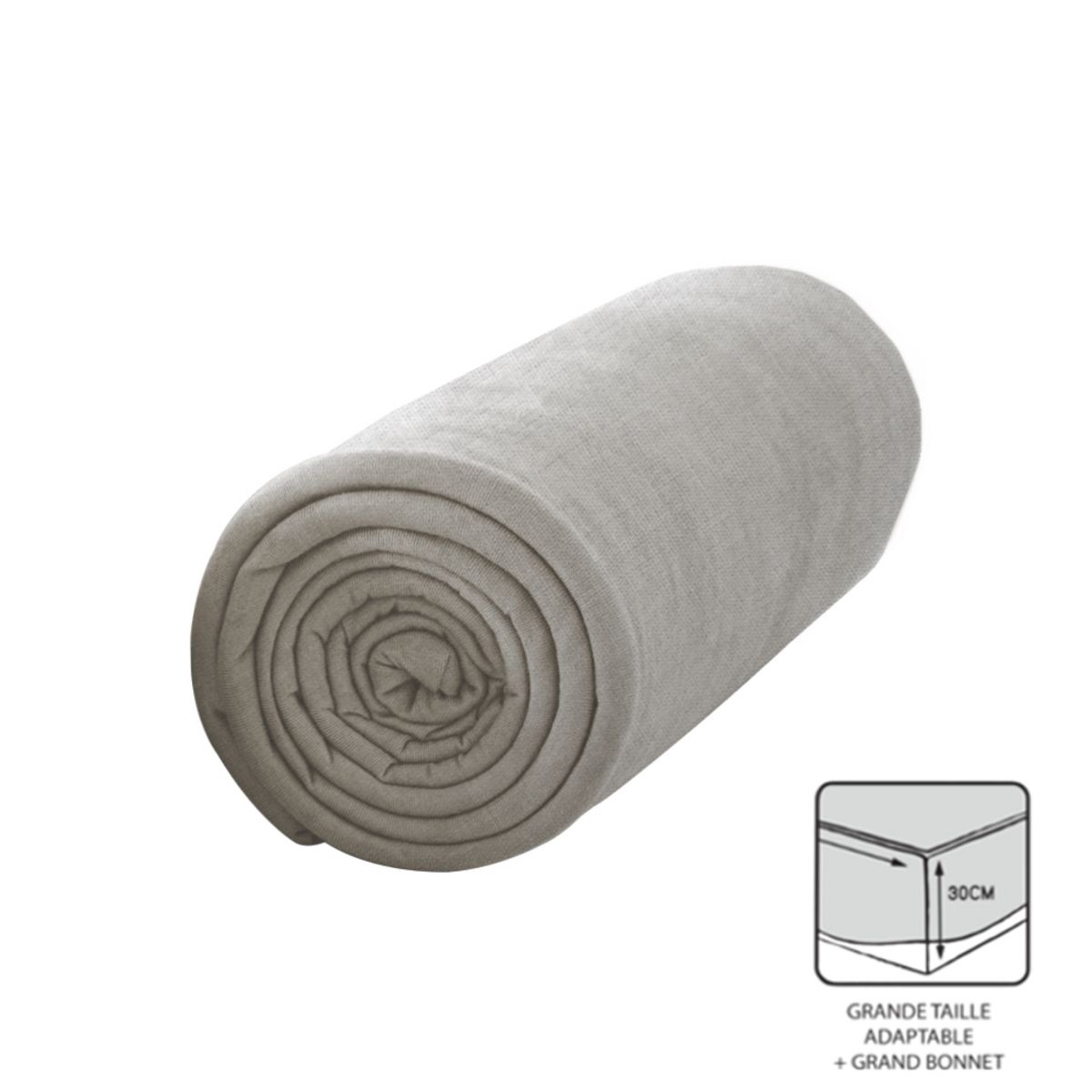 TODAY Drap Housse en coton 57fils spécial grand bonnet 30 cm 