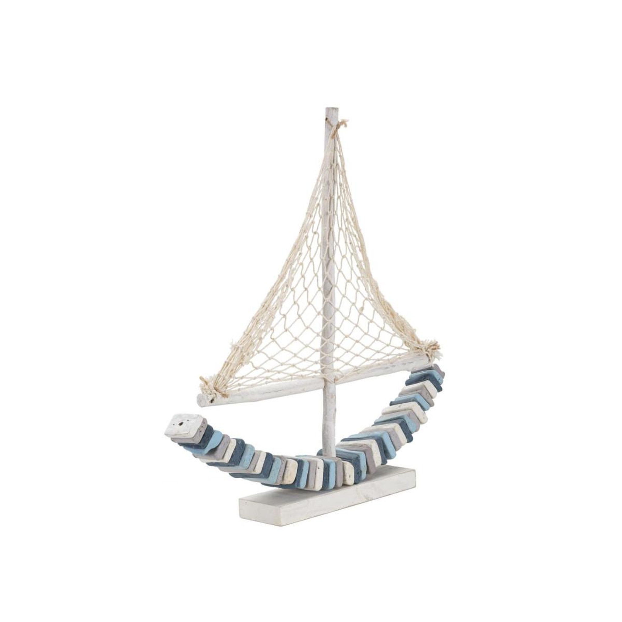 Voir la diapositive 2 : Paris Prix Bateau voilier déco en bois  tanoak  45cm multicolore