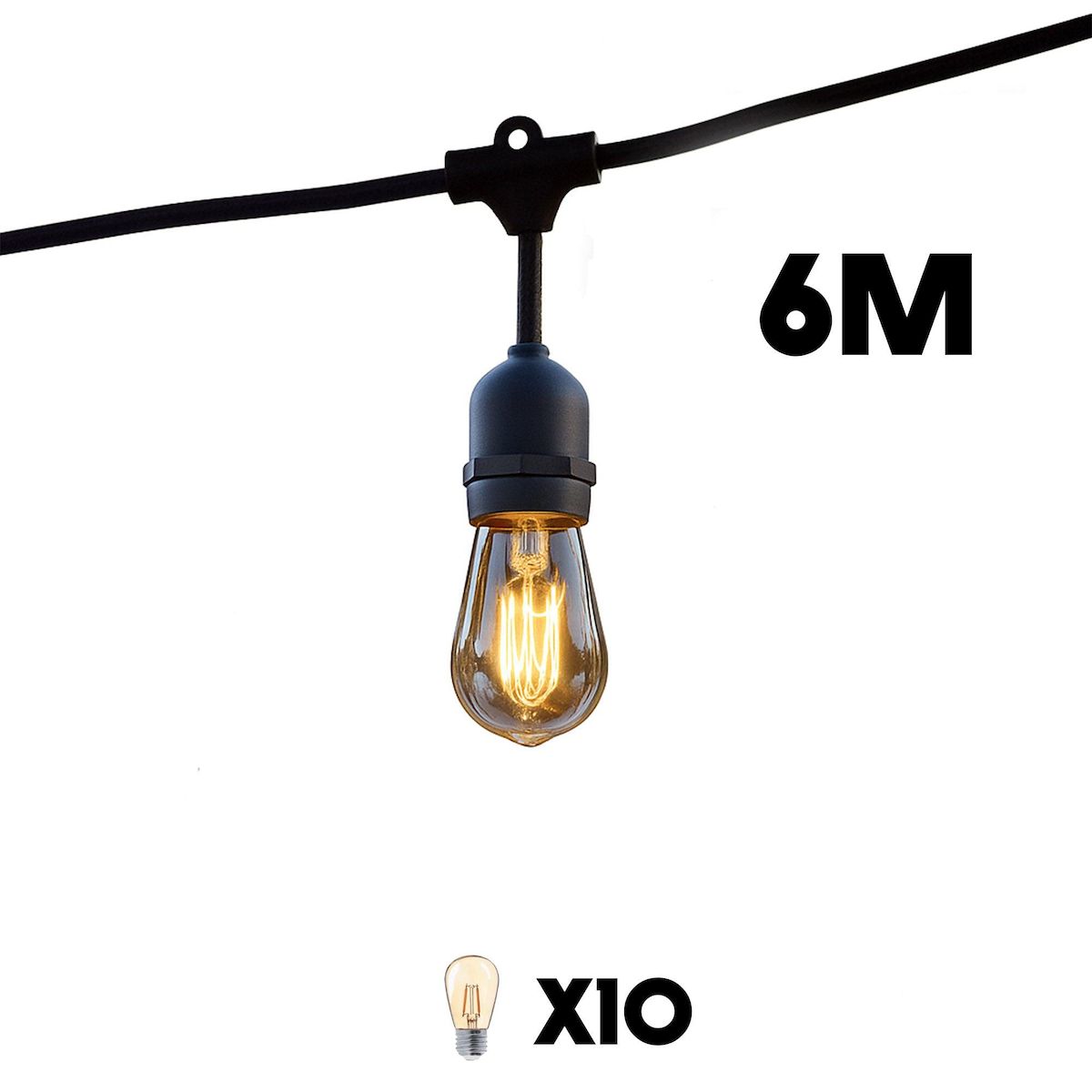 Lumisky Guirlande lumineuse MAFY Noir caoutchouc 6M