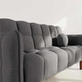 Voir la diapositive 4 : BEST MOBILIER Adam - canapé convertible clic-clac 2 places en tissu texturé