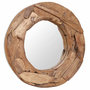 Voir la diapositive 1 : VIDAXL Miroir decoratif Teck 60 cm Rond