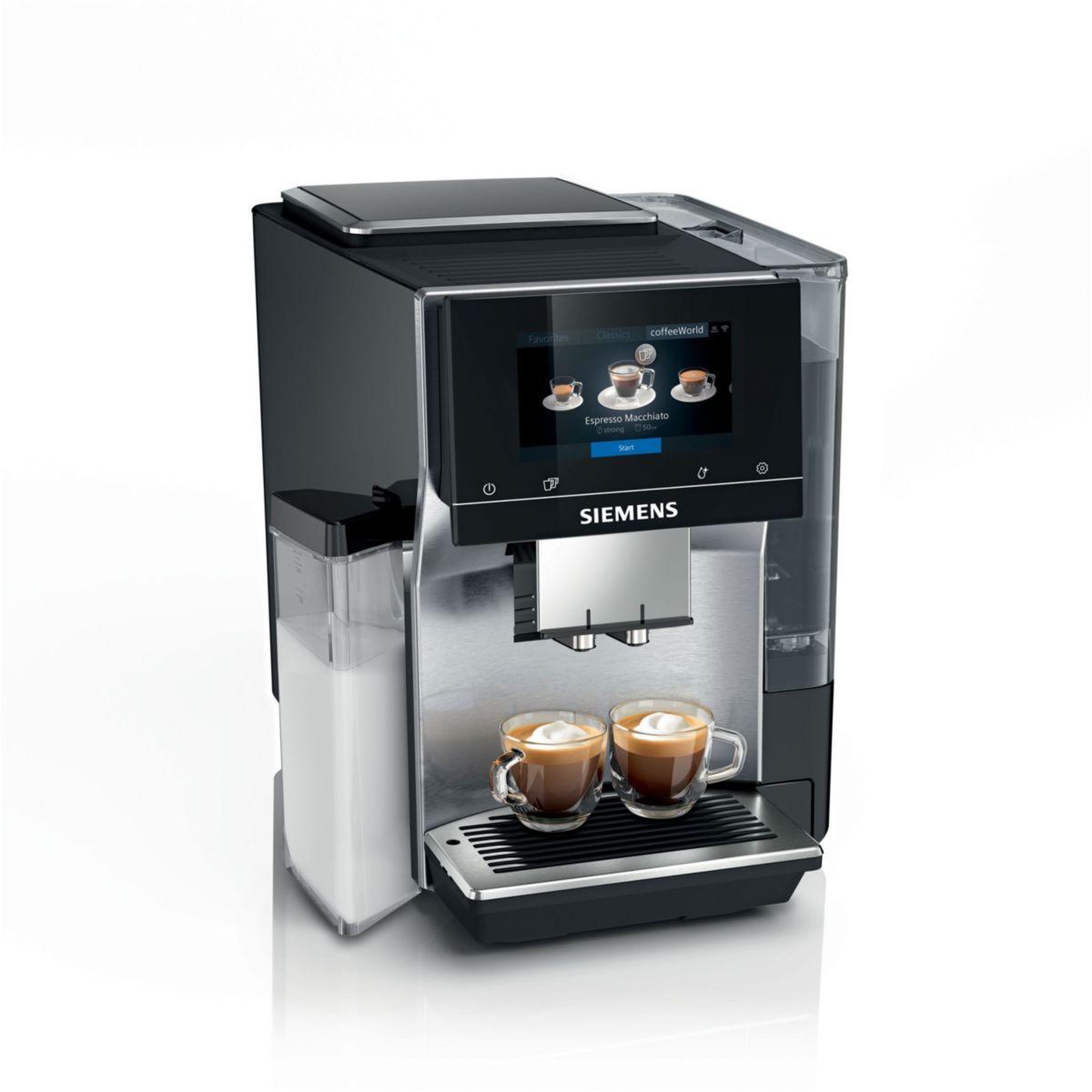 Voir la diapositive 1 : Siemens Expresso broyeur eq700 integral inox silver/noir tq713r03