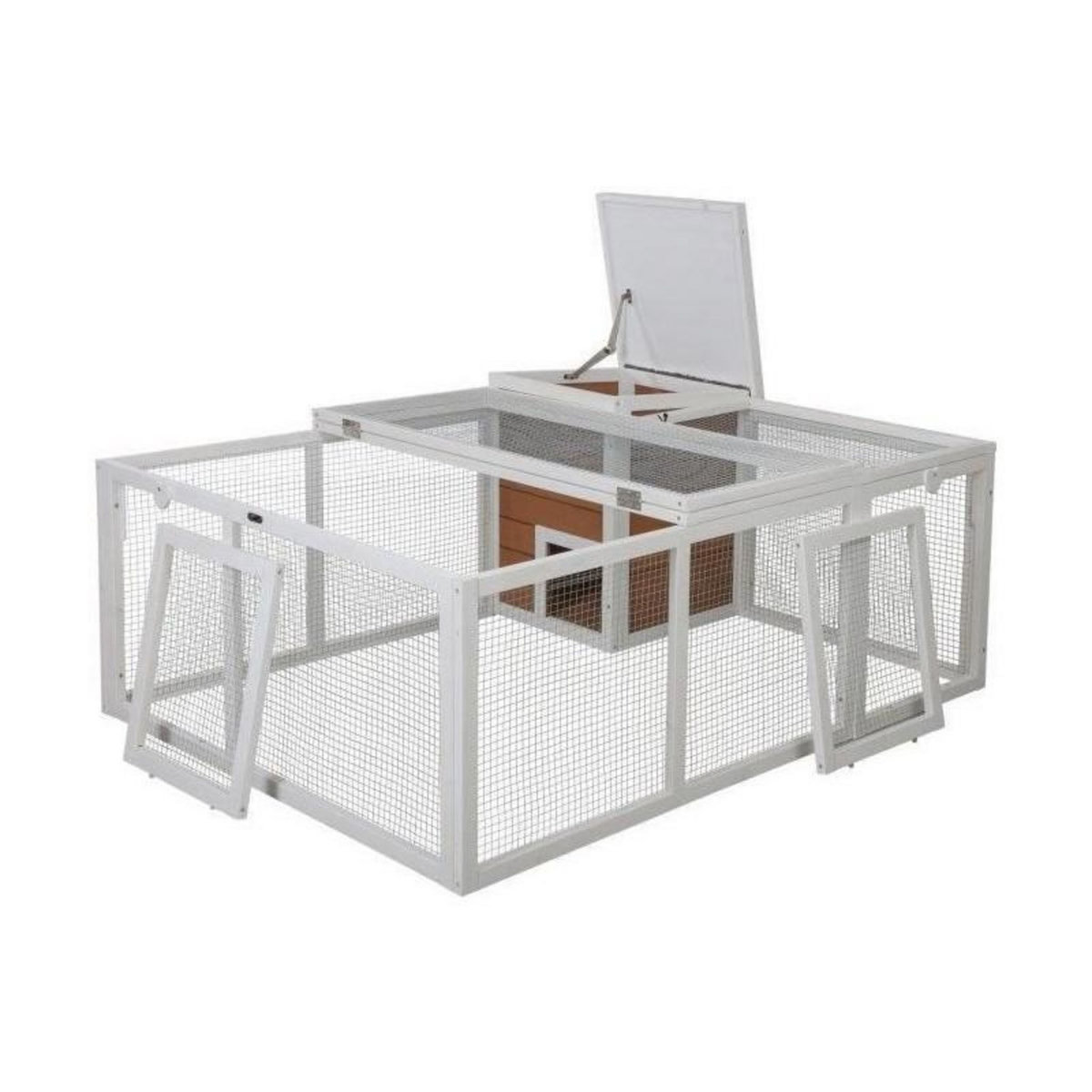 KERBL Enclos d'extérieur petits animaux - KERBL - 132 x 102 x 59 cm - Maison intégrée - Grillage