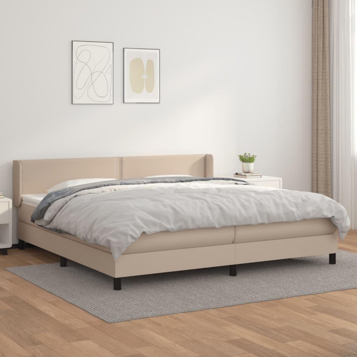 VIDAXL Sommier a lattes de lit avec matelas Cappuccino 200x200 cm