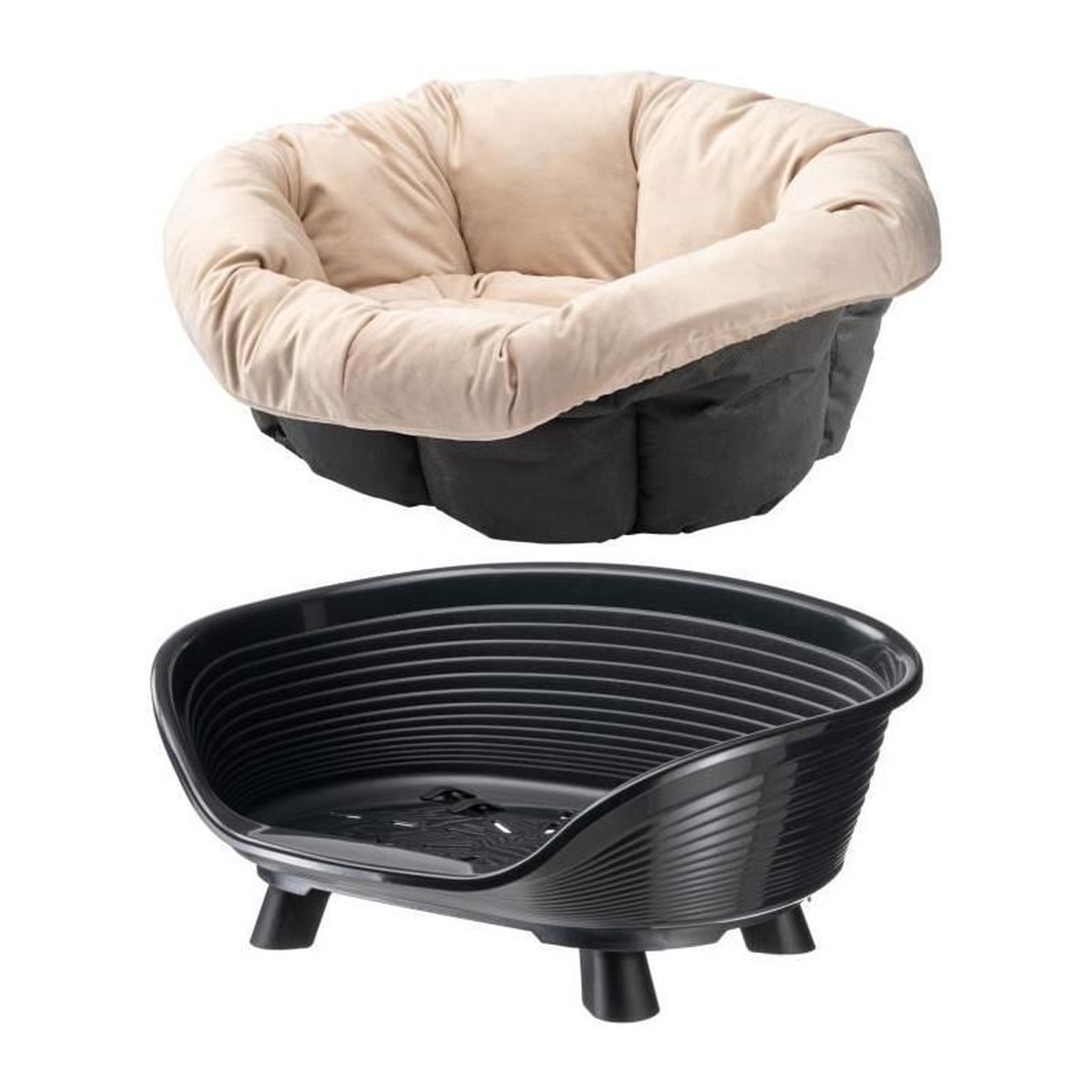 Voir la diapositive 2 : Ferplast Corbeille - FERPLAST - SOFA THRONE 4 - Avec coussin - Noir