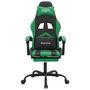Voir la diapositive 3 : VIDAXL Chaise de jeu pivotante et repose-pied Noir et vert Similicuir