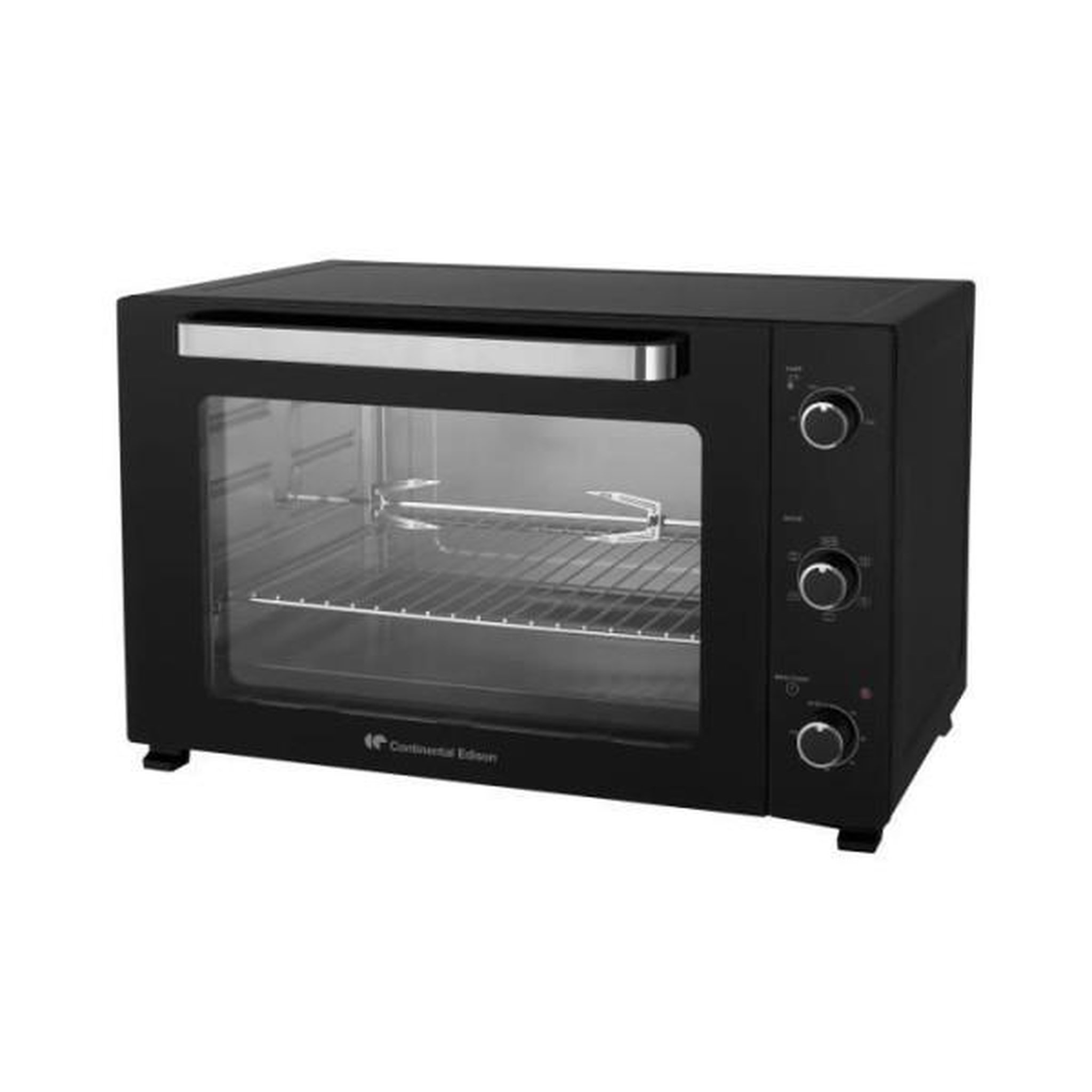 Voir la diapositive 4 : CONTINENTAL EDISON Mini Four Electrique  -Chaleur tournante- CONTINENTAL EDISON - CEMF80B - Noir - L68 x H42,8 x P 48 cm