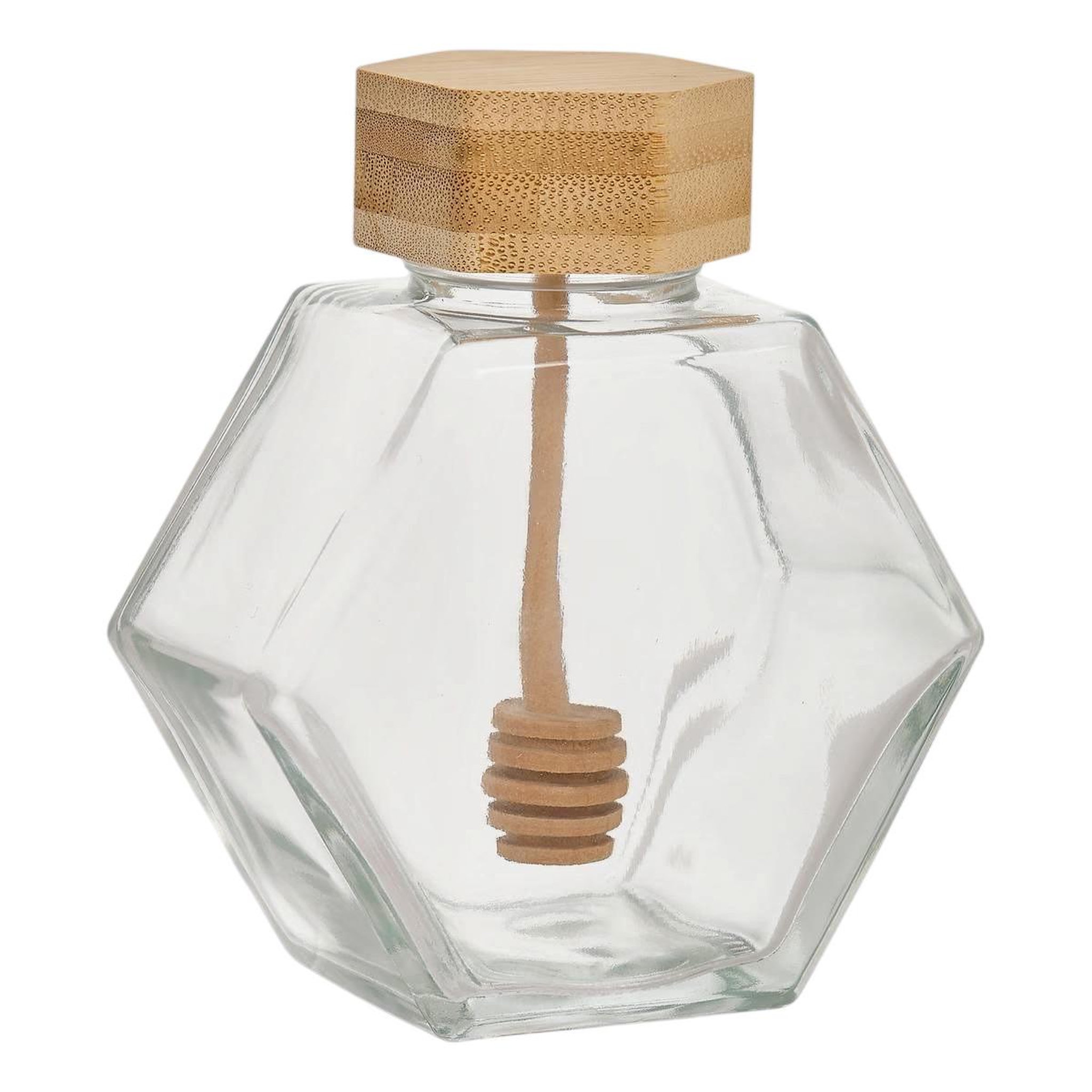 FIVE Pot à miel en verre  hex  40cm transparent