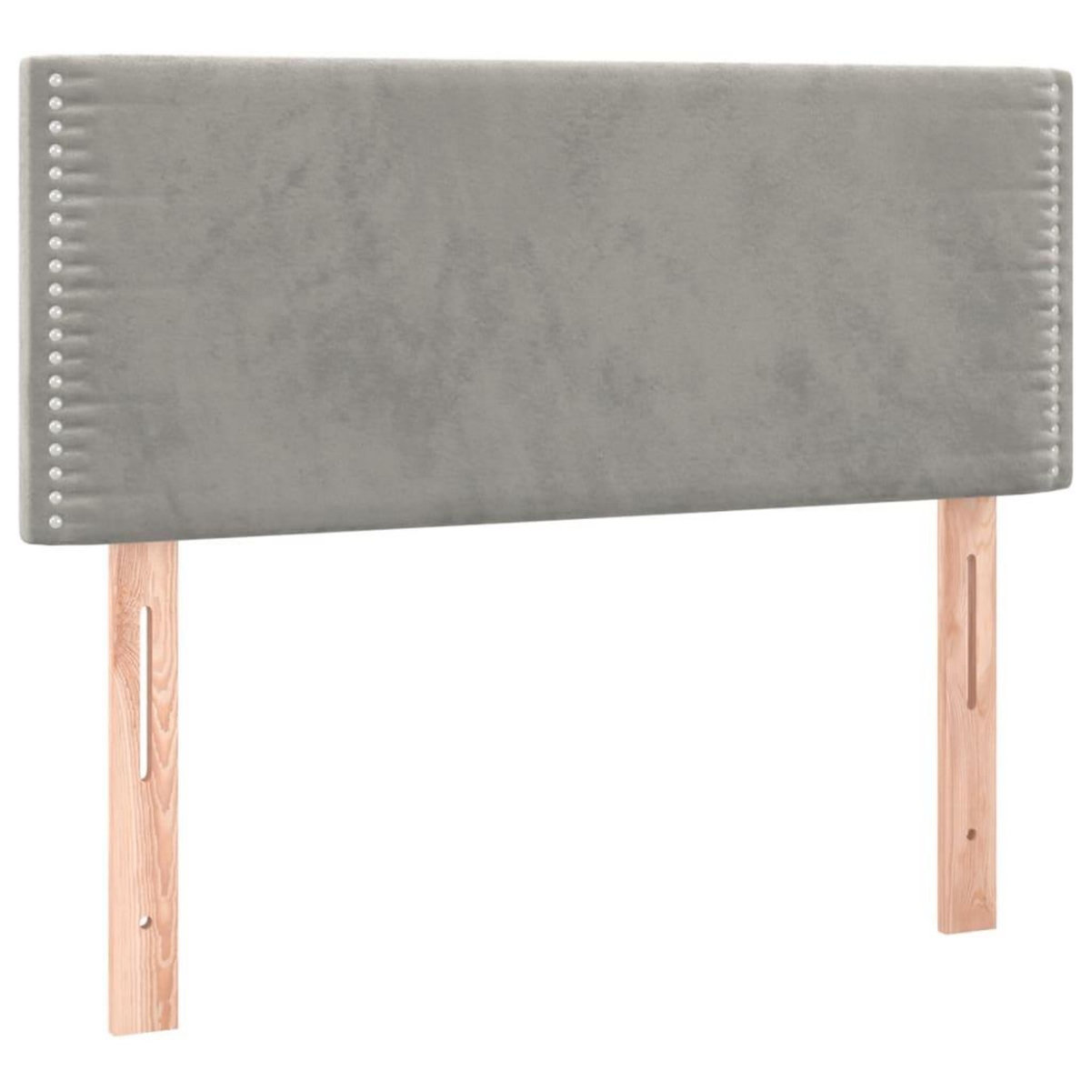 VIDAXL Tete de lit Gris clair 100x5x78/88 cm Velours