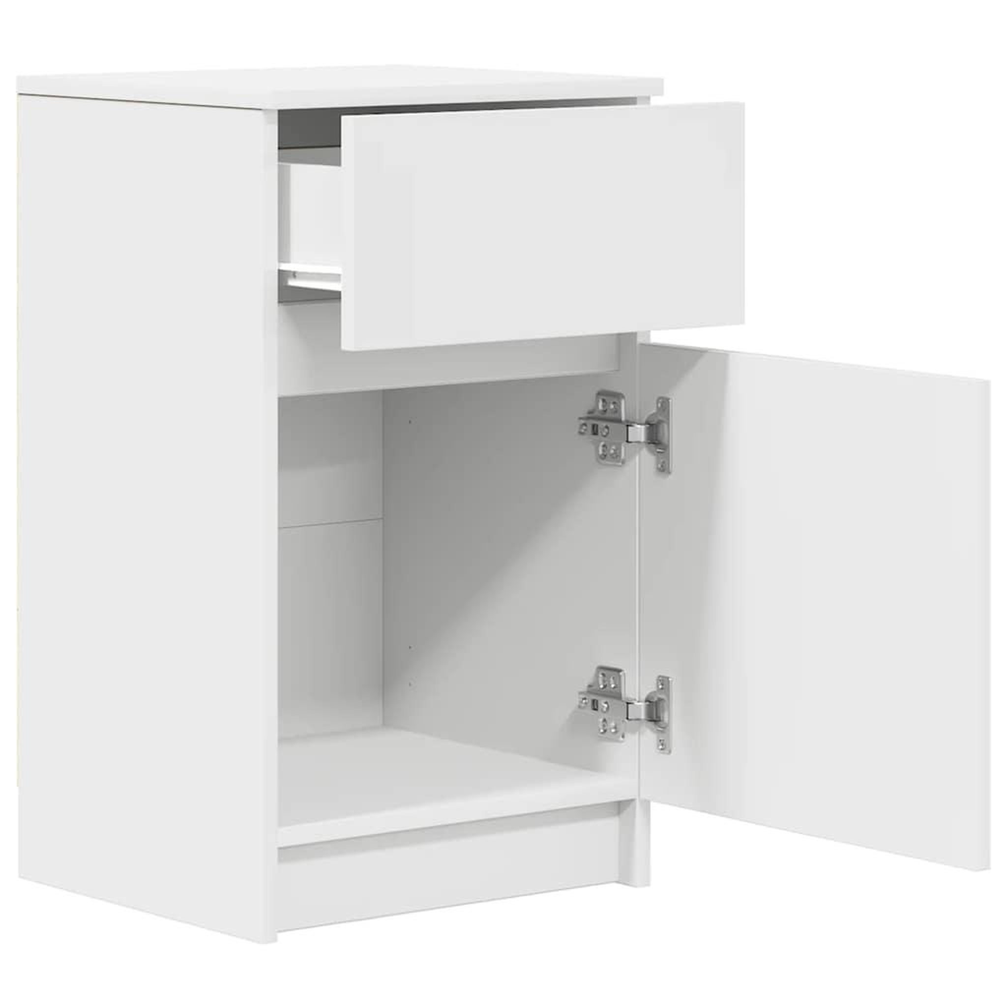 Voir la diapositive 5 : VIDAXL Table de chevet blanc 39x35x65 cm bois d'ingenierie
