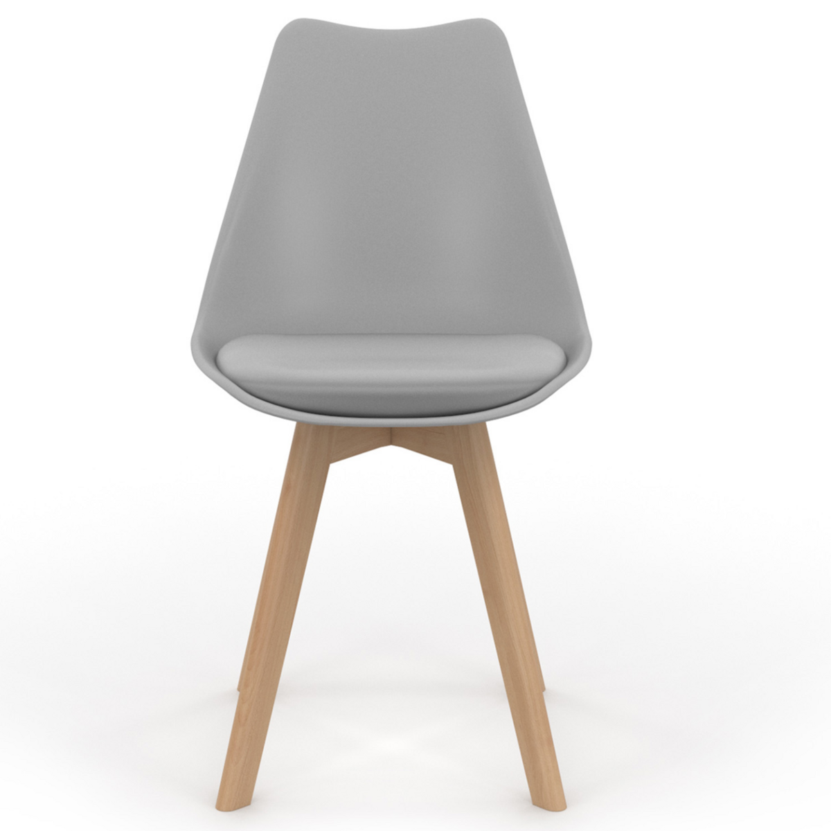 ID MARKET Lot de 6 chaises scandinaves SARA gris clair pour salle à manger