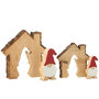 Voir la diapositive 4 : Paris Prix Maison Père-Noël en Bois  Écorce  26cm Multicolore