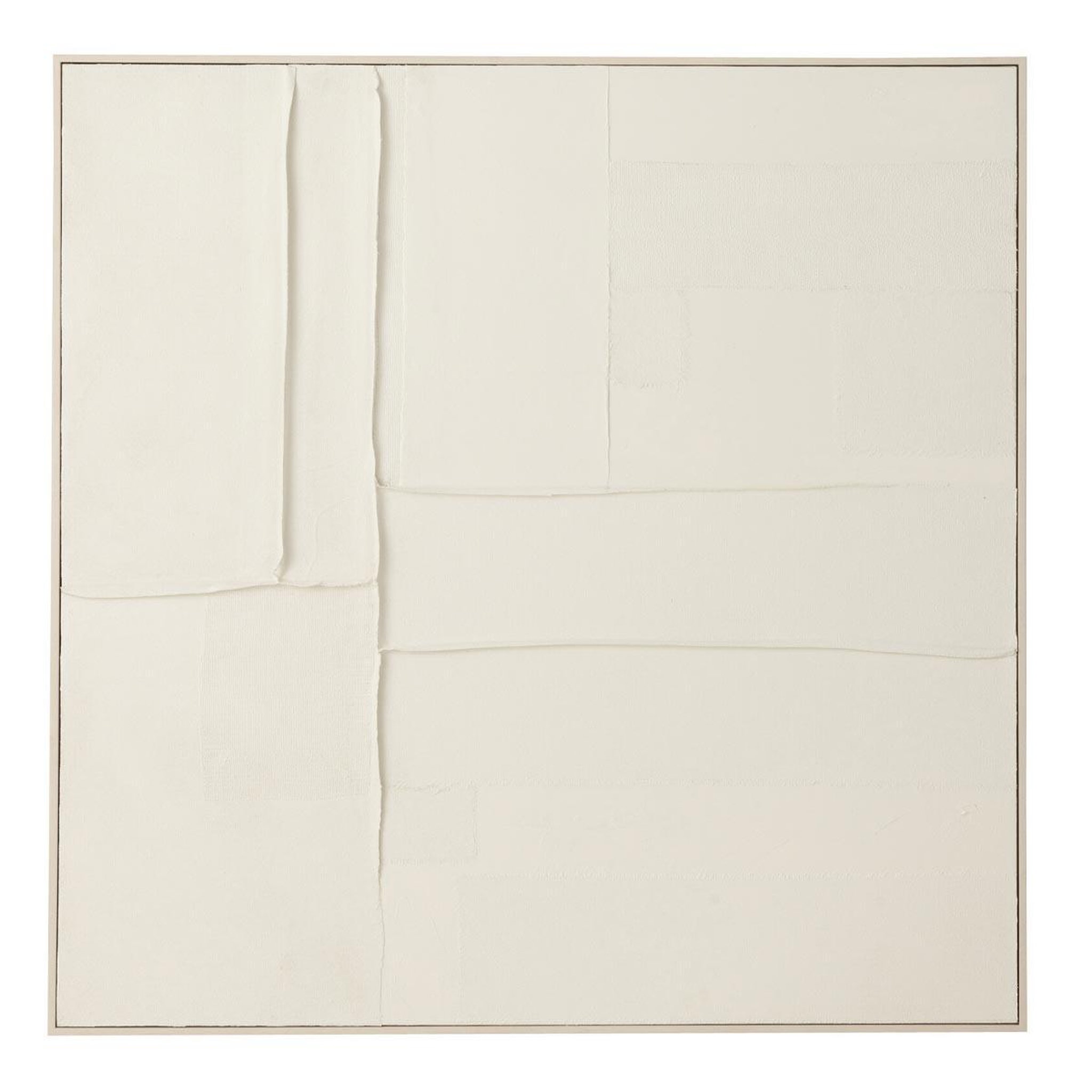 J-LINE Tableau déco  log  102x102cm blanc