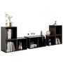 Voir la diapositive 3 : VIDAXL Ensemble de meubles TV 6 pcs Gris brillant Bois d'ingenierie