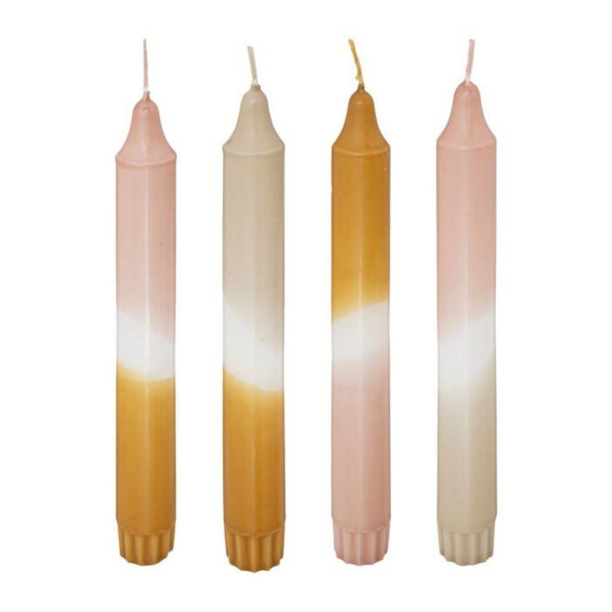 ATMOSPHERA Lot de 4 Bougies Bâton  Laya  18cm Multicolore