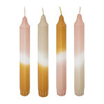 ATMOSPHERA Lot de 4 Bougies Bâton  Laya  18cm Multicolore