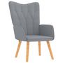 Voir la diapositive 3 : VIDAXL Chaise de relaxation avec tabouret Gris clair Tissu