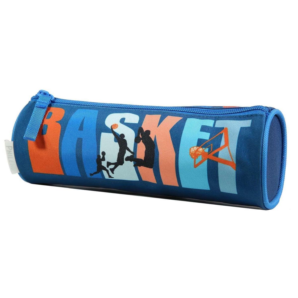 Bagtrotter BAGTROTTER Trousse scolaire ronde Phileas Bleue Basket