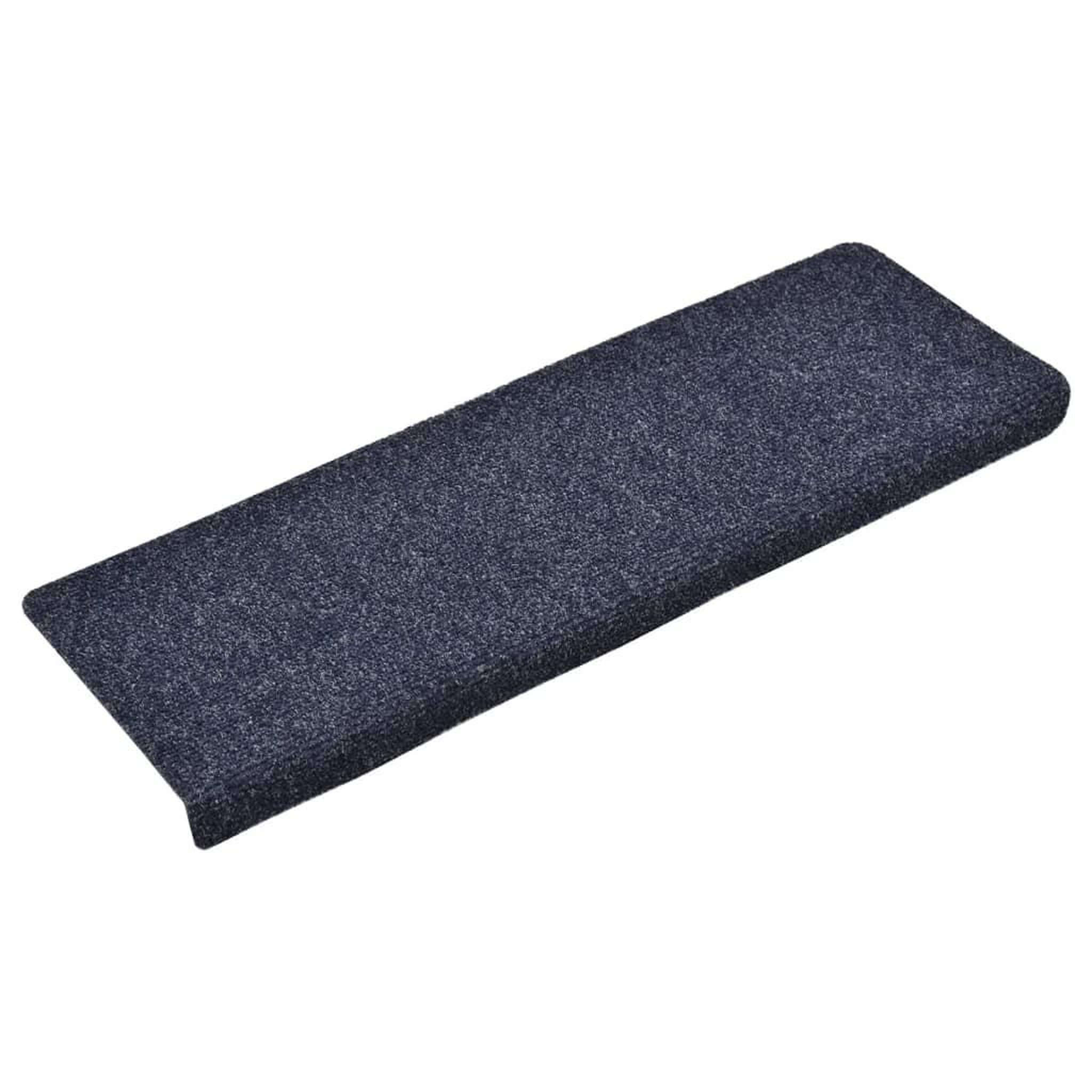 Voir la diapositive 3 : VIDAXL Tapis d'escalier 15 pcs Tissu aiguillete 65x21x4 cm Bleu