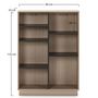 Voir la diapositive 6 : VS VENTA-STOCK Étagère Bibliothèque Vigo 110x80 cm , étagère pour bureau, couleur Chêne et Gris