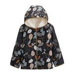 Petit Béguin Veste à capuche enfant en sherpa réversible Caracas. Coloris disponibles : Noir