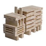 Be Toys Jeu de Création en Bois  200 Planchettes  Naturel