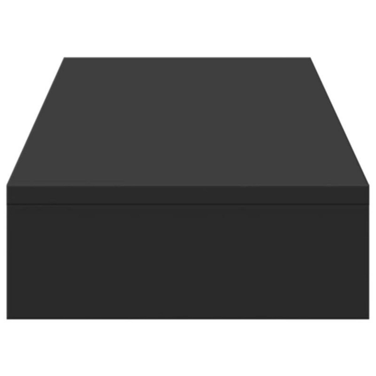 VIDAXL Support de moniteur noir 100x27x10 cm bois d ingénierie
