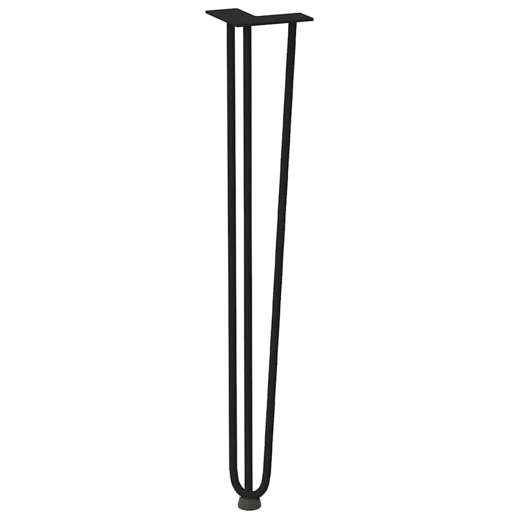 Voir la diapositive 4 : VIDAXL Pieds de table en forme d'epingle a cheveux 4 pcs noir 72 cm