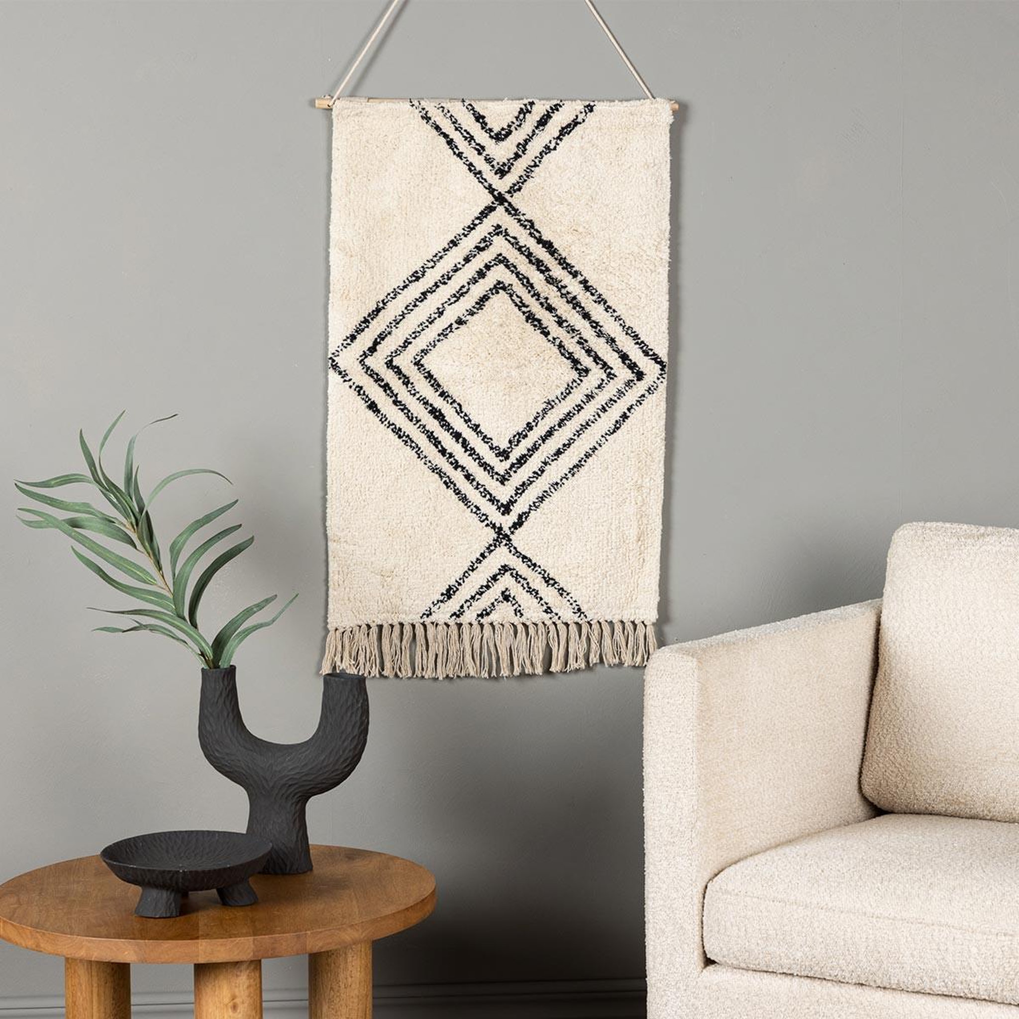 Voir la diapositive 3 : Paris Prix Toile tapis à suspendre  love  80cm naturel
