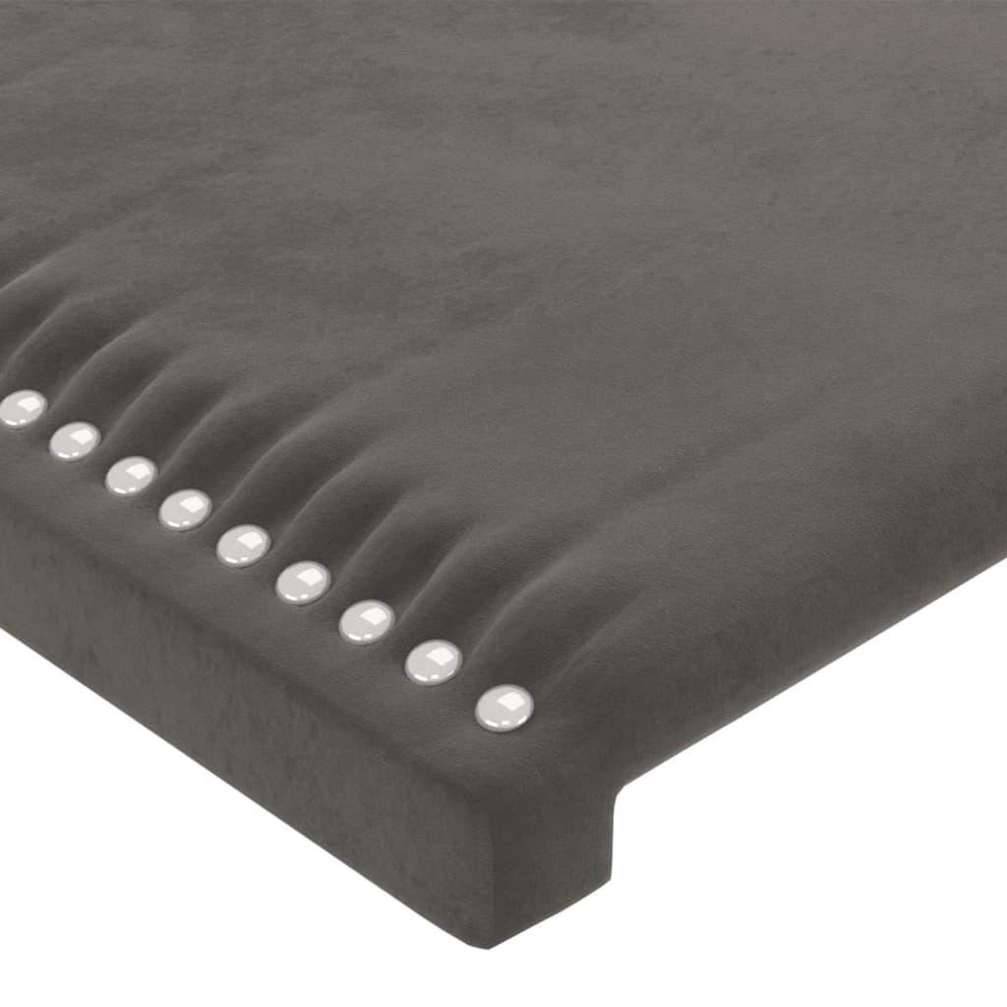 Voir la diapositive 5 : VIDAXL Tete de lit avec oreilles Gris fonce 83x16x118/128 cm Velours