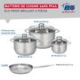 Voir la diapositive 2 : ELO Ensemble de 1 Poêle de cuisson 24 cm et 3 faitouts 14, 20 et 24 cm Elo Profi Brillant