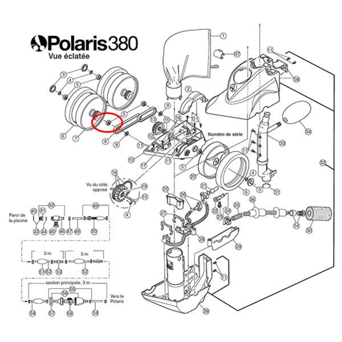 Polaris Roulement à billes de roue pour polaris 380 - 9-100-1108