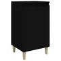 VIDAXL Table de chevet noir 40x35x70 cm bois d'ingenierie