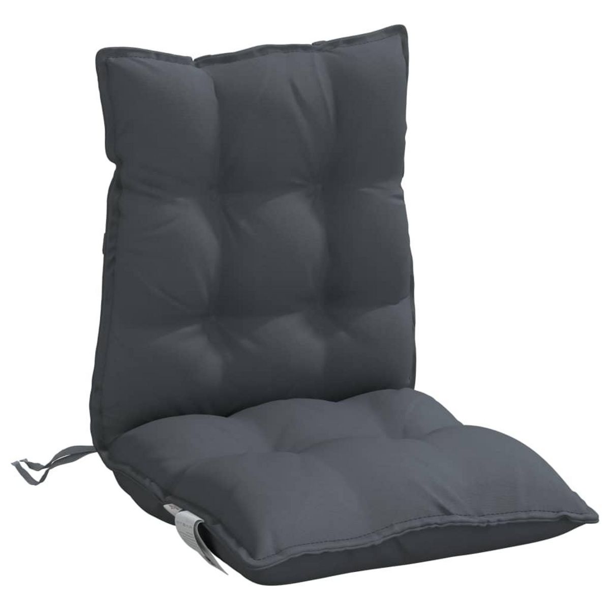 VIDAXL Coussins de chaise a dossier bas lot de 4 anthracite