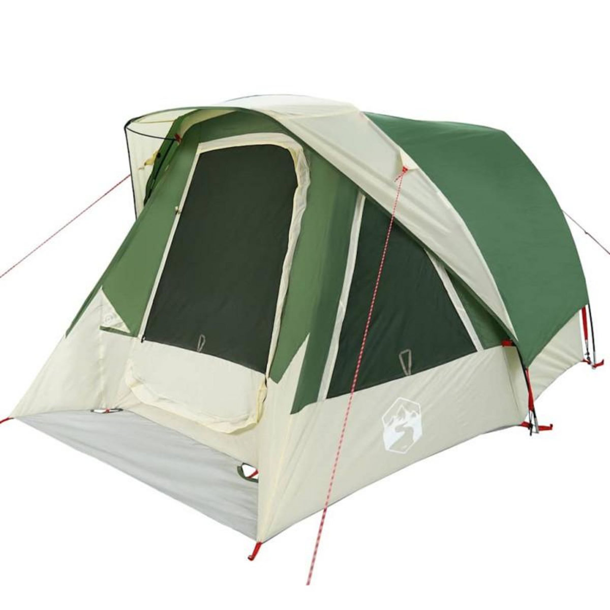 VIDAXL Tente de camping de cabine 4 personnes vert imperméable