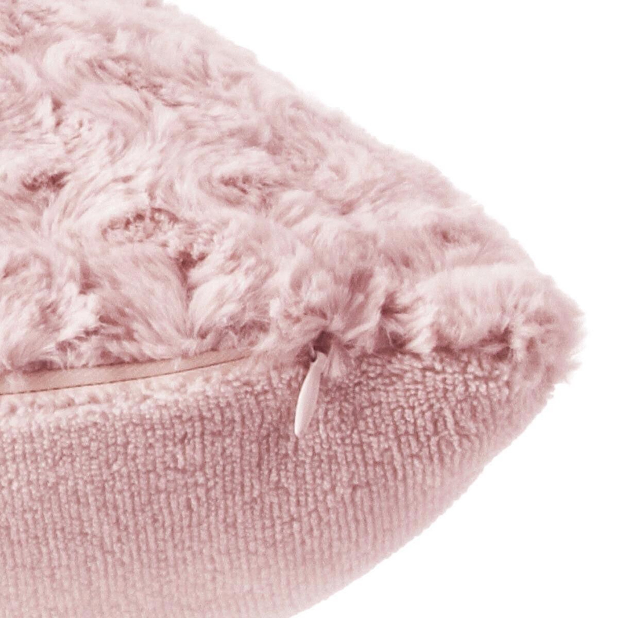 Voir la diapositive 4 : ATMOSPHERA Coussin imitation fourrure  bouclée  45x45cm rose