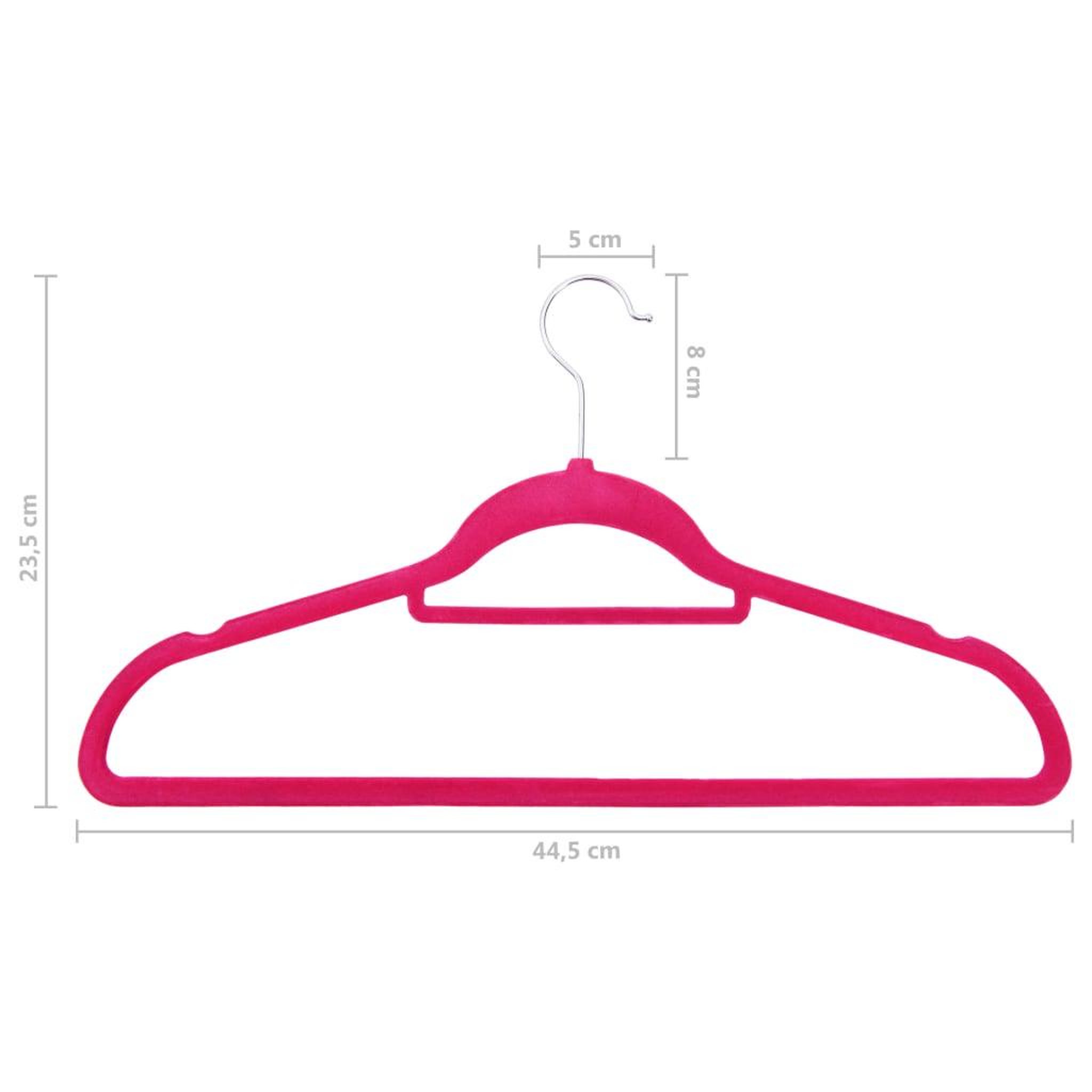 Voir la diapositive 6 : VIDAXL Cintres antiderapants 100 pcs Rose Velours