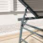 Voir la diapositive 5 : OUTSUNNY Lot de 2 bains de soleil transats inclinables pliables métal époxy textilène gris