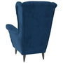 Voir la diapositive 5 : VIDAXL Fauteuil bleu velours