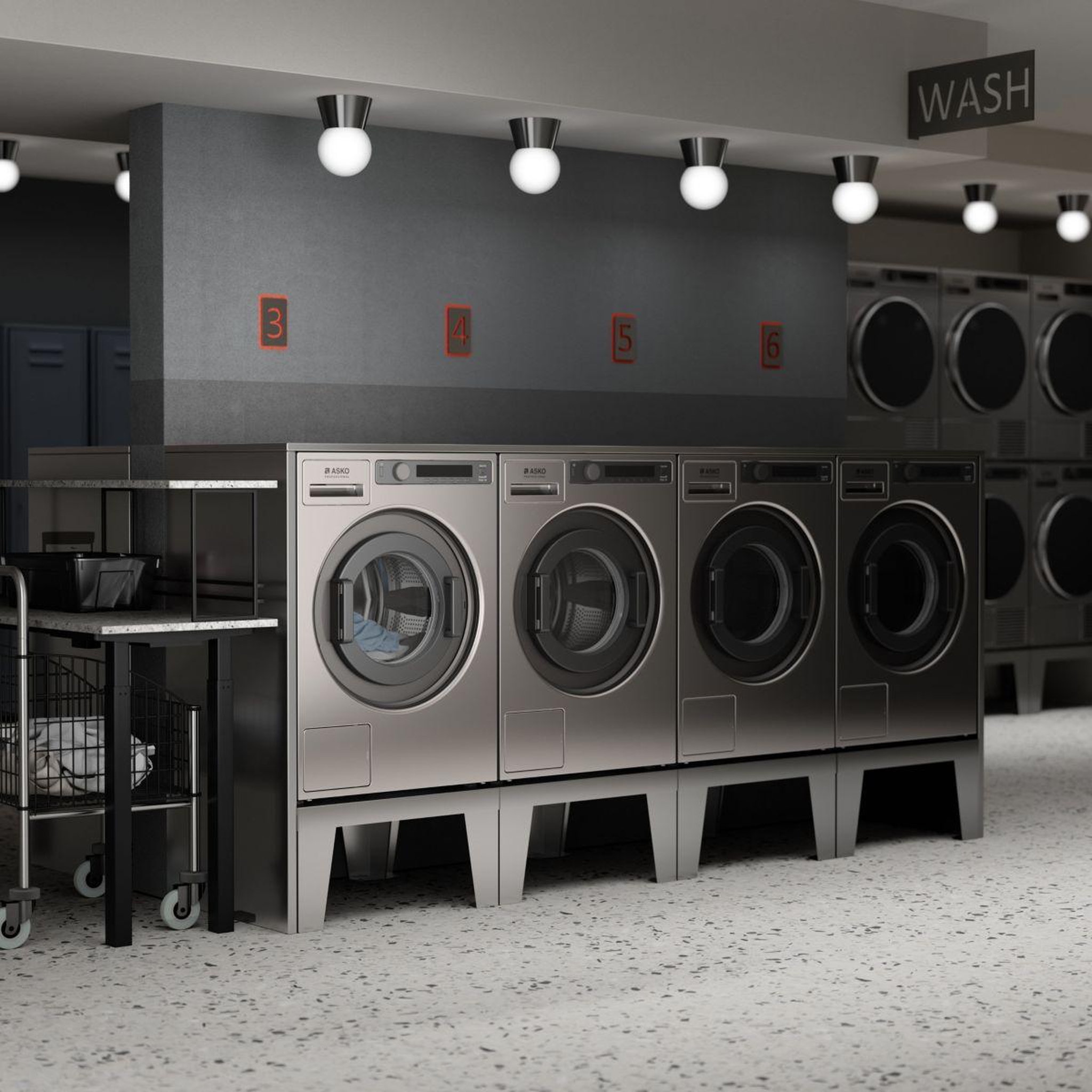 Voir la diapositive 3 : ASKO Lave linge professionnel WMC8943PC.S PRO