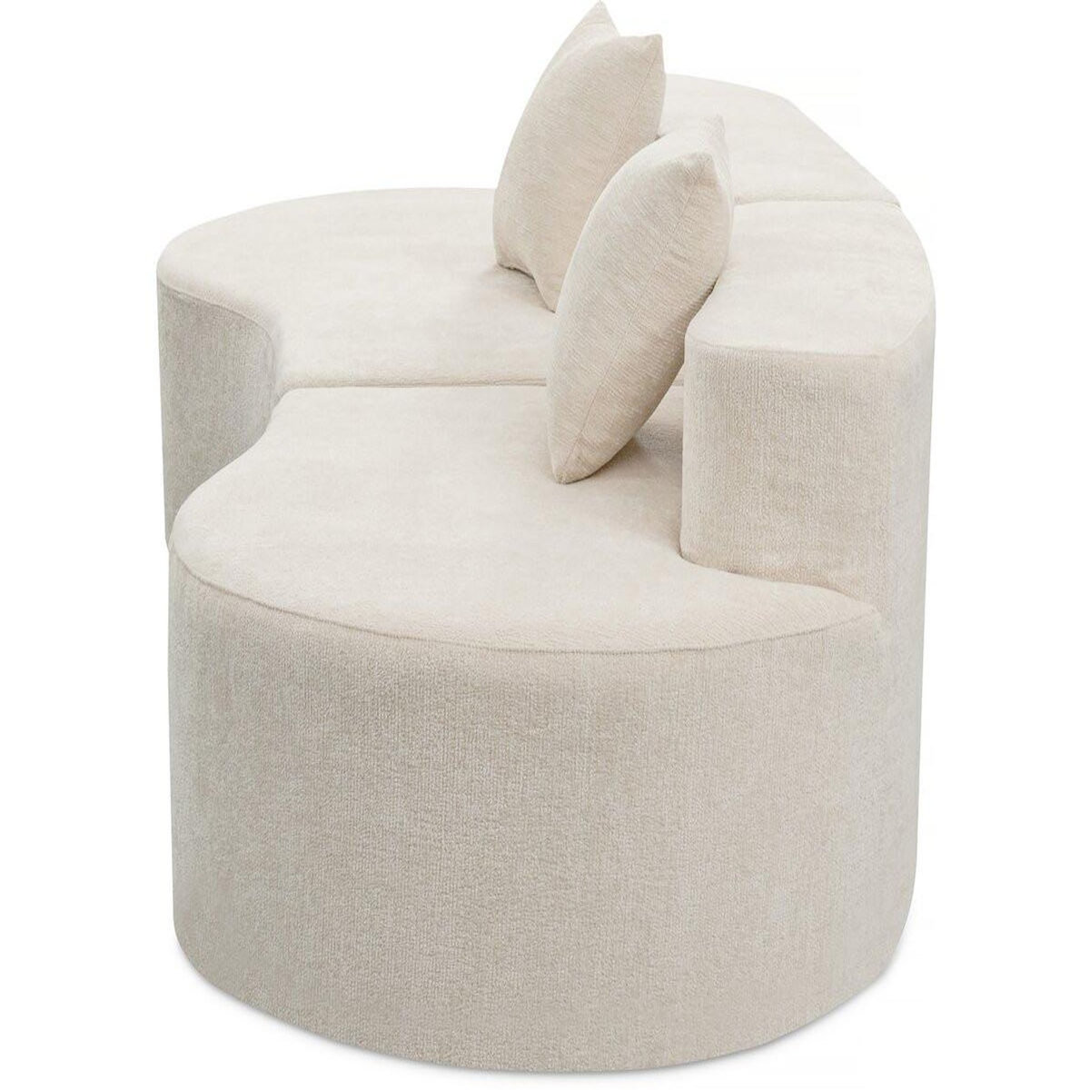 Habitat et Jardin Canapé virgule en tissu texturé  Avola  - 3 places - Beige