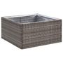 Voir la diapositive 2 : VIDAXL Jardiniere Gris 80x80x40 cm Resine tressee