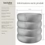 Voir la diapositive 6 : tectake Tabouret avec espace de rangement rond Aspect velours gris
