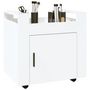 Voir la diapositive 4 : VIDAXL Chariot de bureau Blanc brillant 60x45x60 cm Bois d'ingenierie