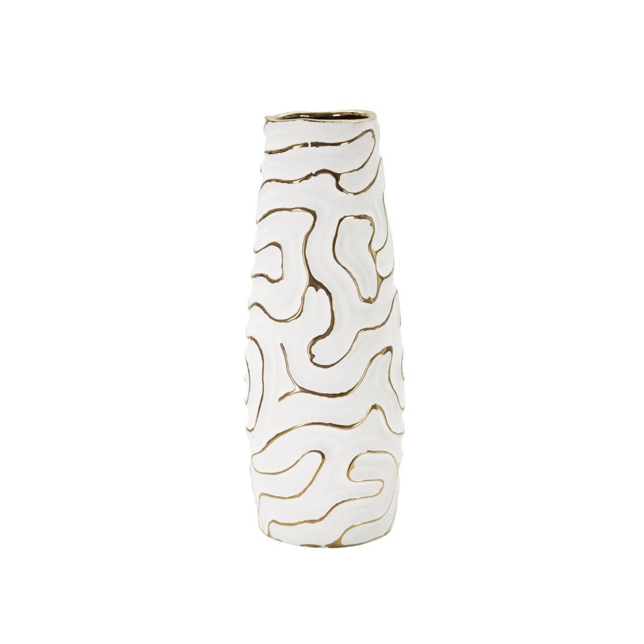 Paris Prix Vase design en céramique  lia  39cm blanc